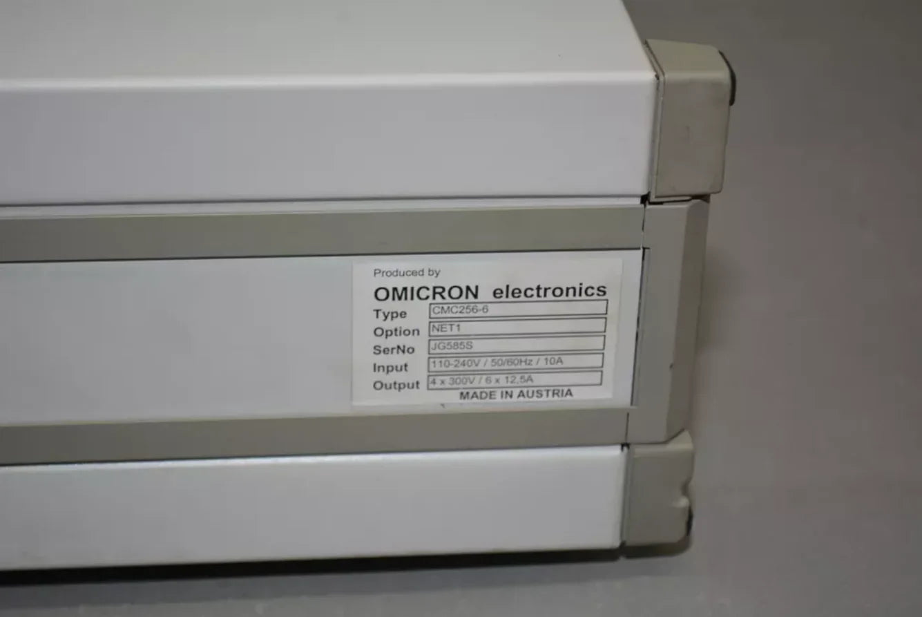 Omicron CMC 256-6 Voltage Protective Relay Test Set (Option NET-1) - Image 5